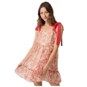 New Mittoshop floral ribbon chiffon type aline cocktail dress